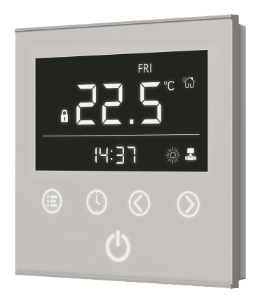 Настенный регулятор Varmann Vartronic, электронный программируемый регулятор с сенсорным дисплеем, естественная конвекция, белый цвет, тип 703102