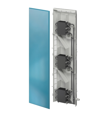 Вертикальный дизайн-конвектор Varmann SteelKon STKVWV 115.2020.550, подключение нижнее с термостатическим вентилем